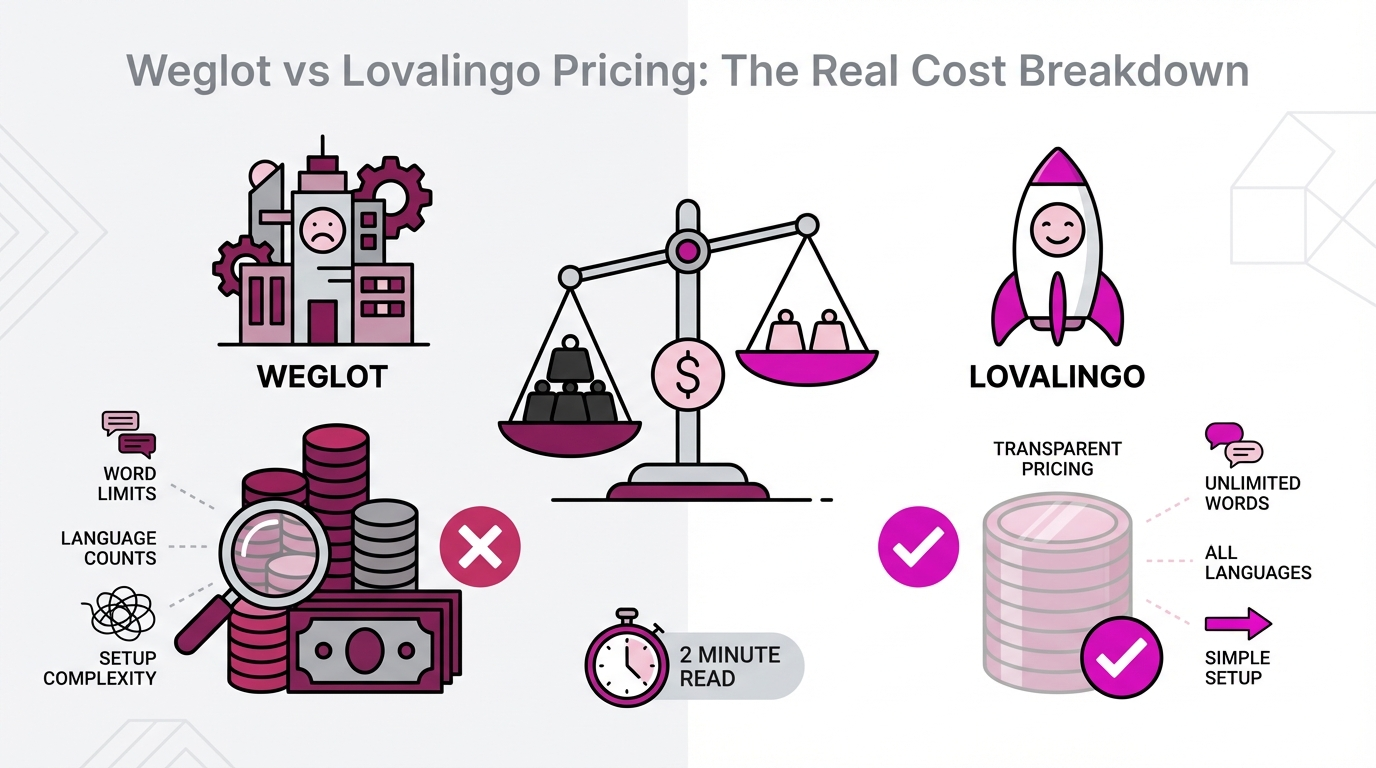 Weglot vs Lovalingo for React & Lovable Websites: Pricing Comparison 2026 — Lovalingo use case