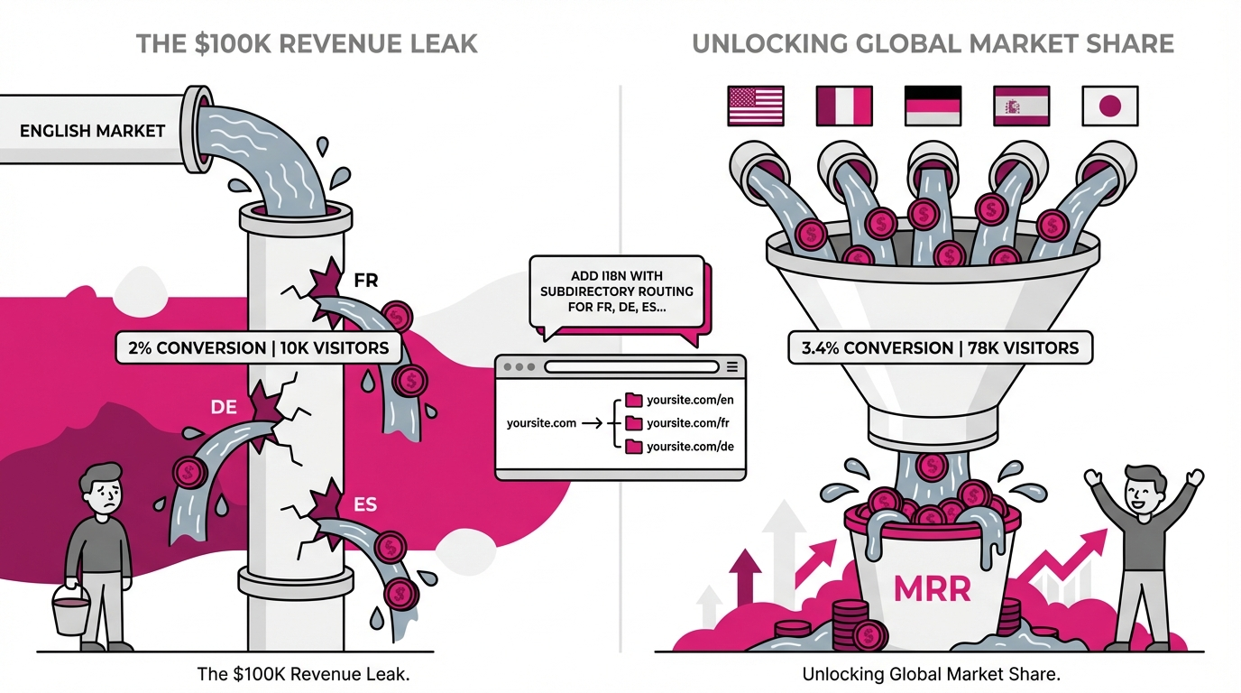 How AI-Generated Websites Are Losing 75% of Their Traffic (And How to Fix It in 5 Minutes) — Lovalingo use case