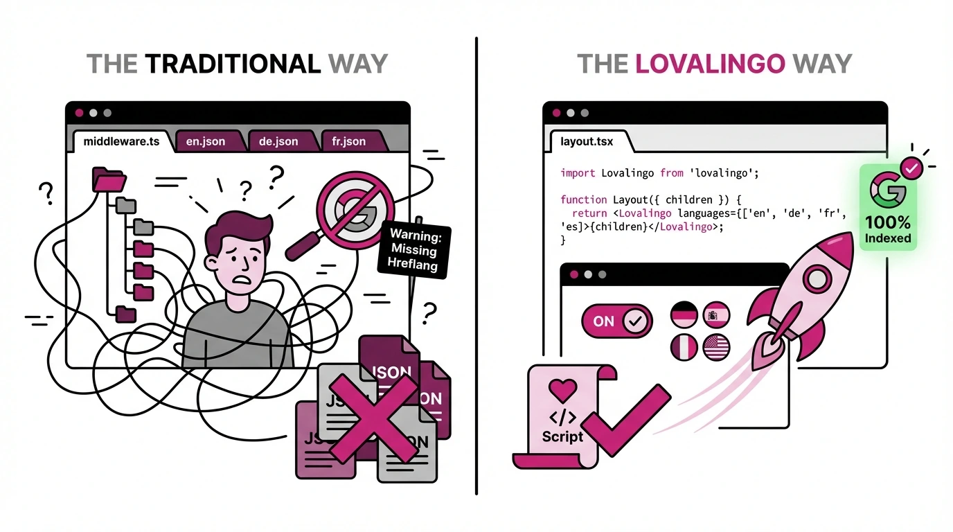 The Easiest Way to Translate Next.js (No JSON Files Required)